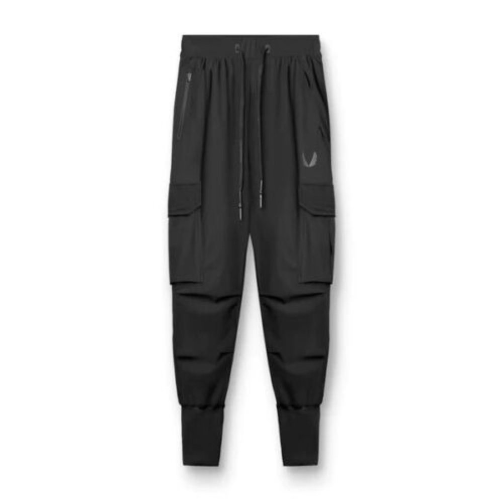 ASRV Tetra Lite High Rib Cargo Inlay Joggers Black Sz XL